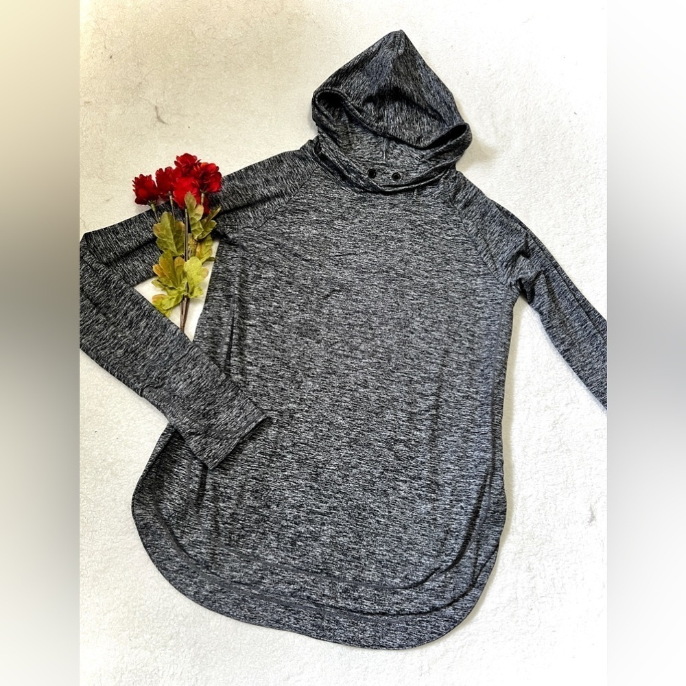 Athleta Uptempo Cowl Neck Heathered Sweatshirt- XS